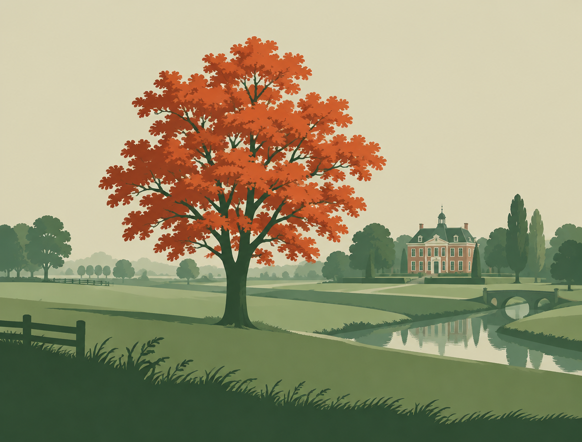 Illustratie van een landgoed – Landgoed De Berkt