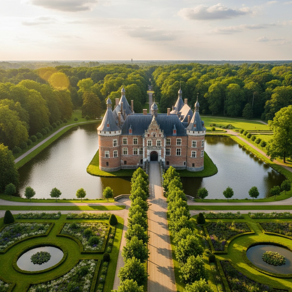 Architectuur en landschap van Kasteel Ooidonk